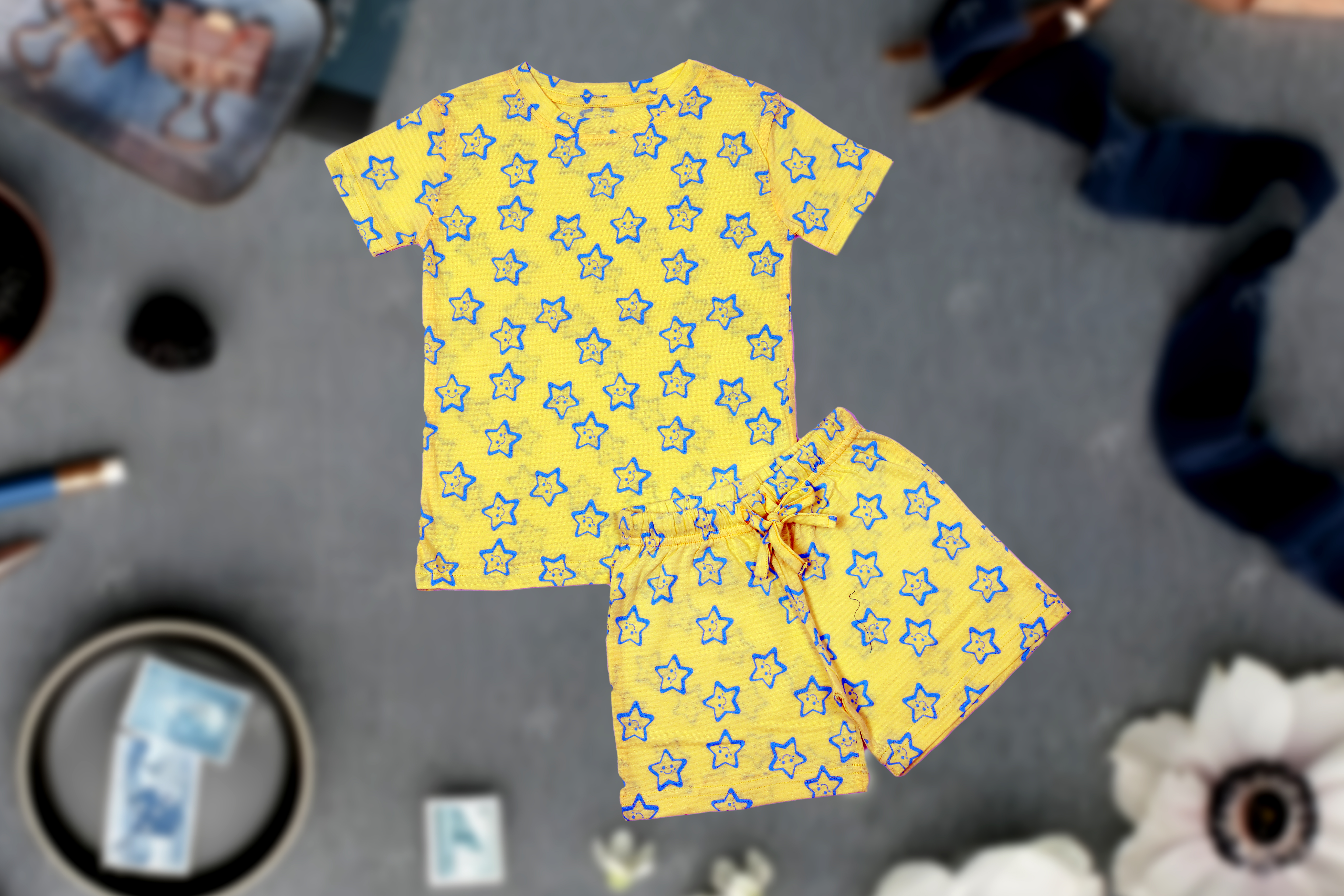 YELLOW  STAR AOP CORD SET