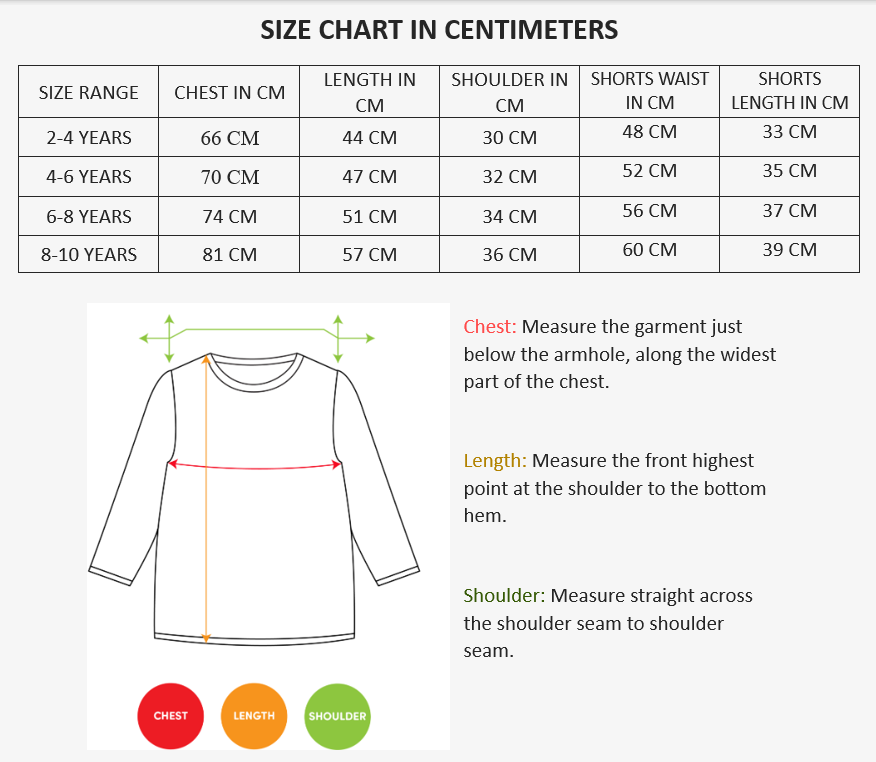 Boys 2-Piece Waffled poly Jersey Set – GREY COLOR Size Chart