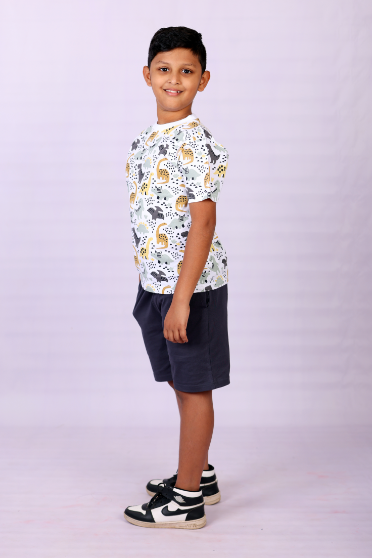 Dino AOP T-Shirt – WHITE COLOR